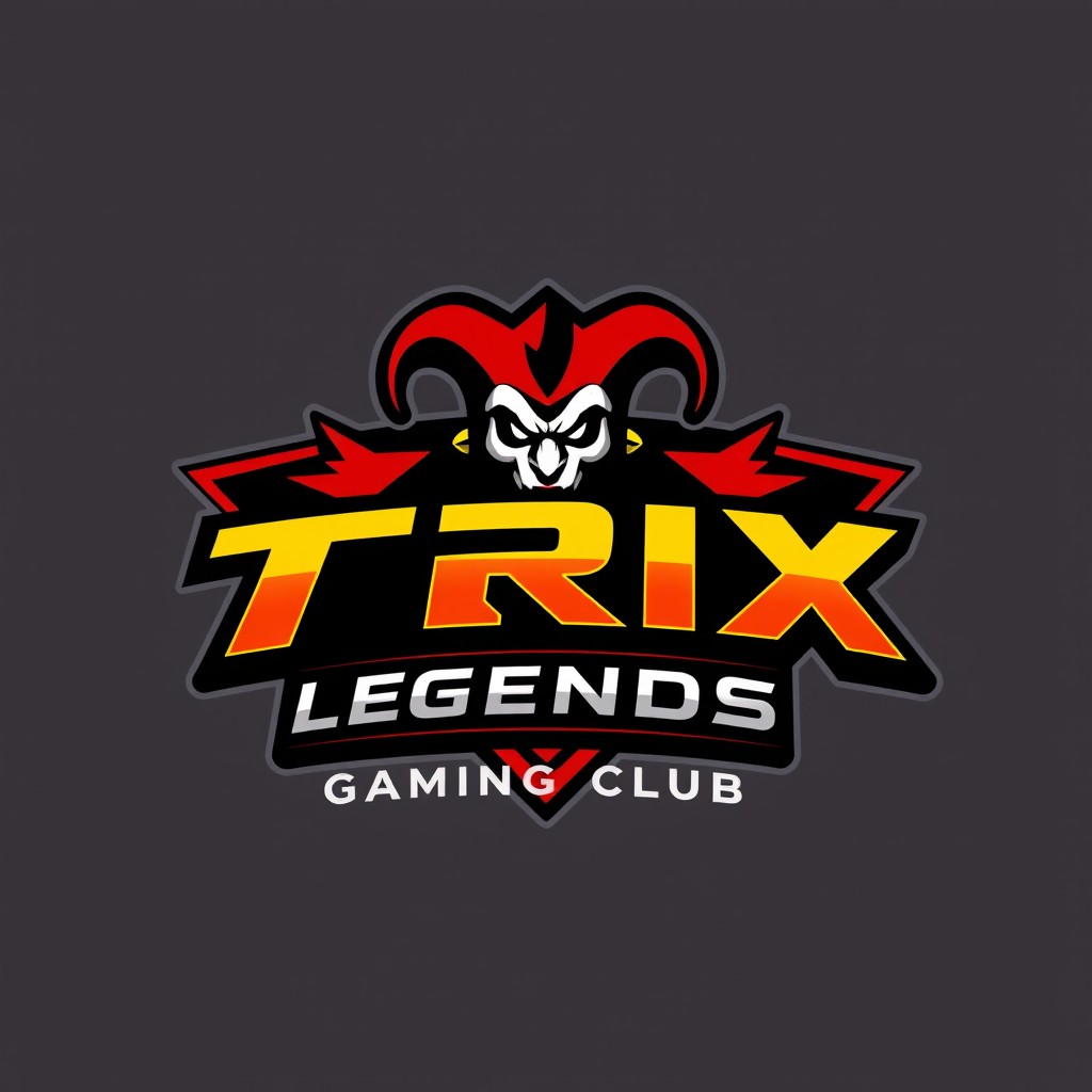 A logo design for a gaming club named 'Trix Legends'