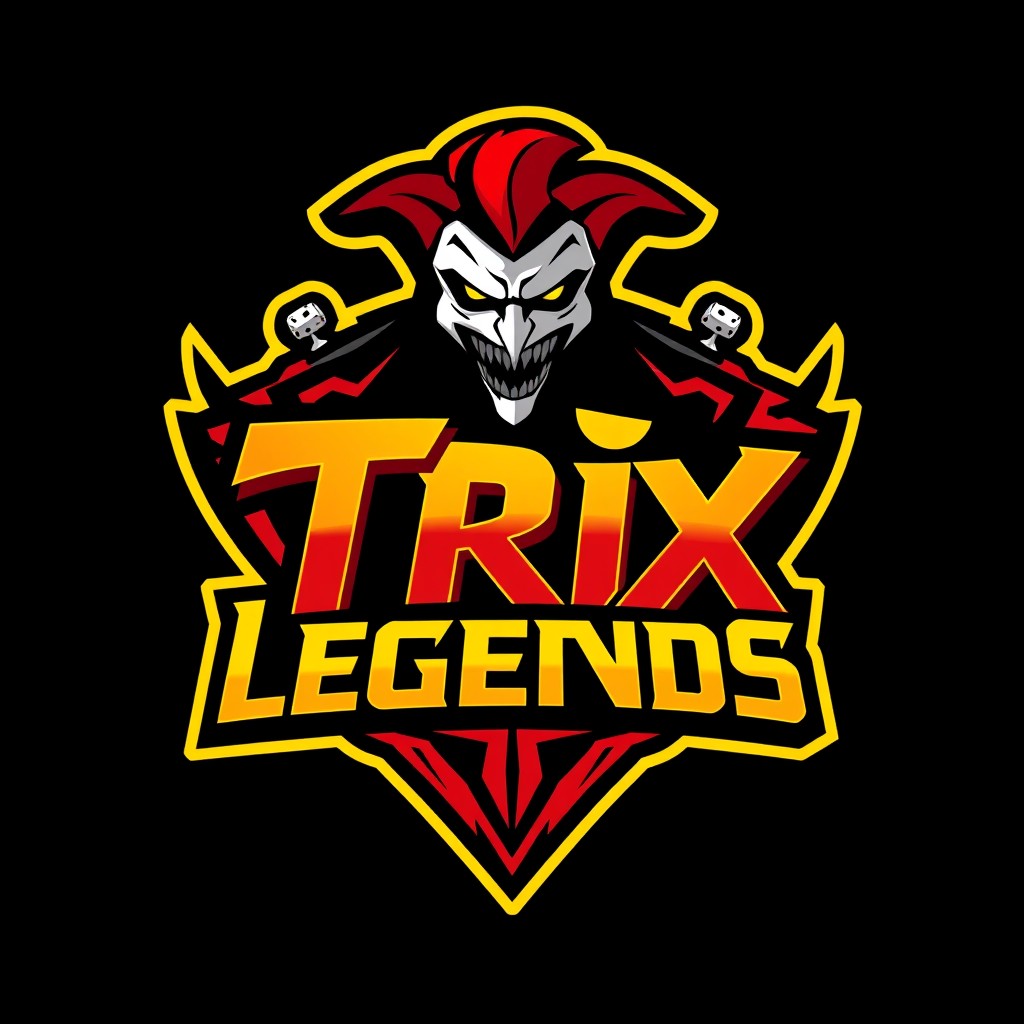 A logo design for a gaming club named 'Trix Legends'