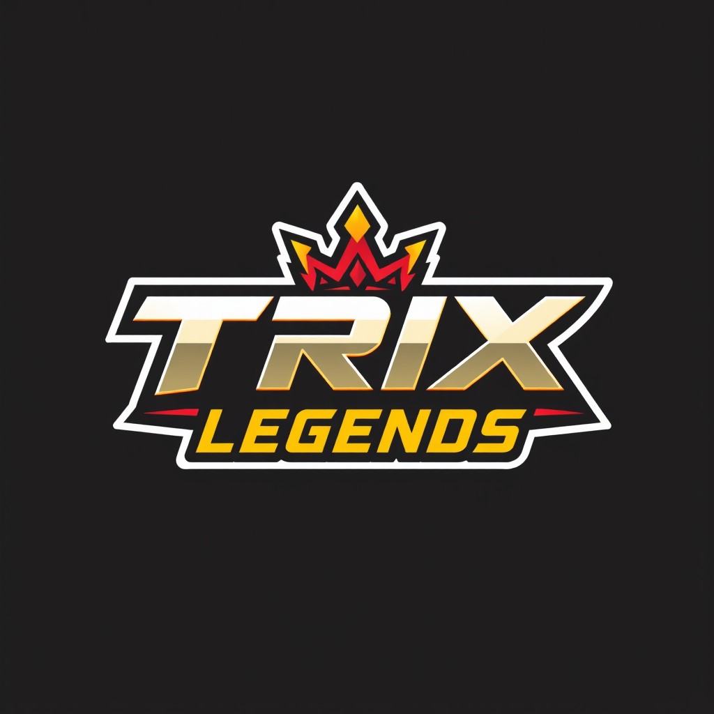 A logo design for a gaming club named 'Trix Legends'