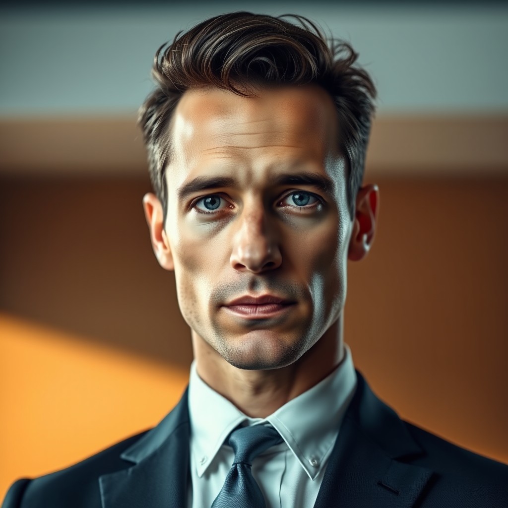 Realistic Studio Portrait of a Man in a Suit | Idyllic AI Creations