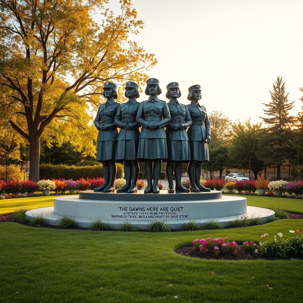A poignant monument dedicated to the five female anti-aircraft gunners from Boris Vasilyev's story 'The Dawns Here Are Quiet'