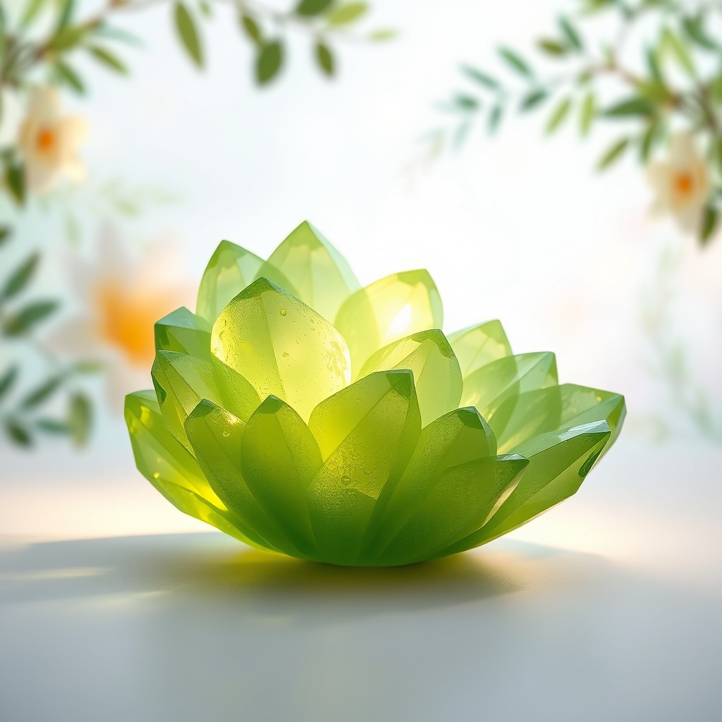 A stunning, translucent green crystal that radiates a sense of happiness and positivity