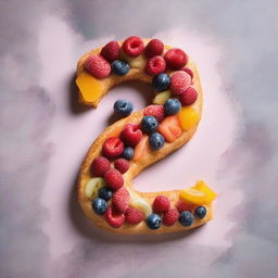 Sweet food shaped like the number 3