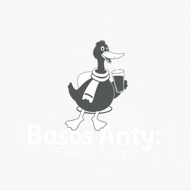 Playful Minimalist Logo Design for Basos Antys - Cartoon Duck