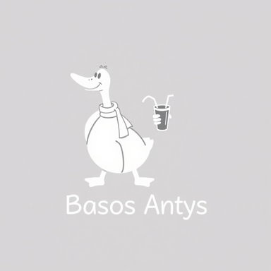 Playful Minimalist Logo Design for Basos Antys - Cartoon Duck