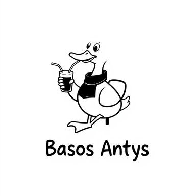 Playful Minimalist Logo Design for Basos Antys - Cartoon Duck