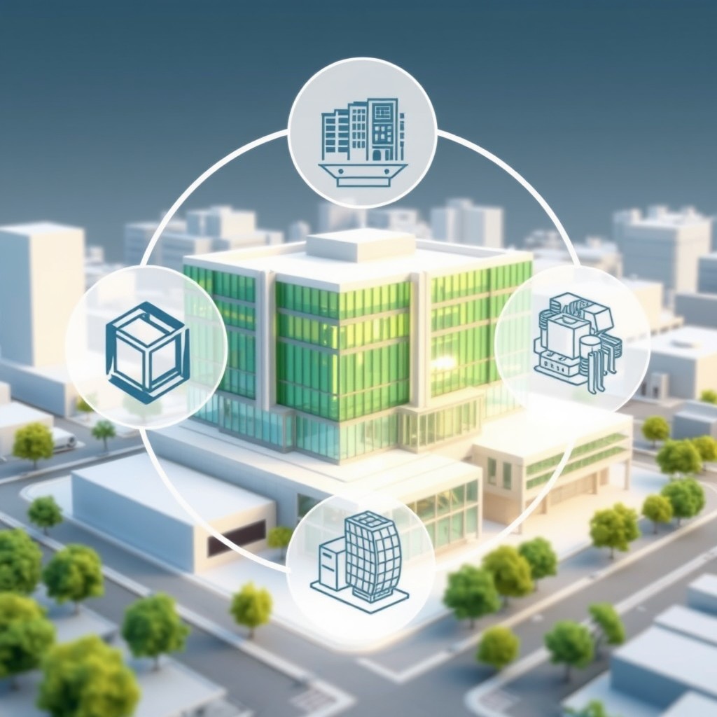 BIM (Building Information Modeling) is used for creating and managing digital representations of physical and functional characteristics of places