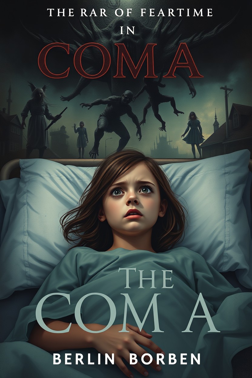 A book cover for a story about a girl who ends up in a coma after a car accident