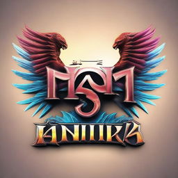 A 3D fantasy logo featuring a winged angel and a predator with the inscription 'AFINK'