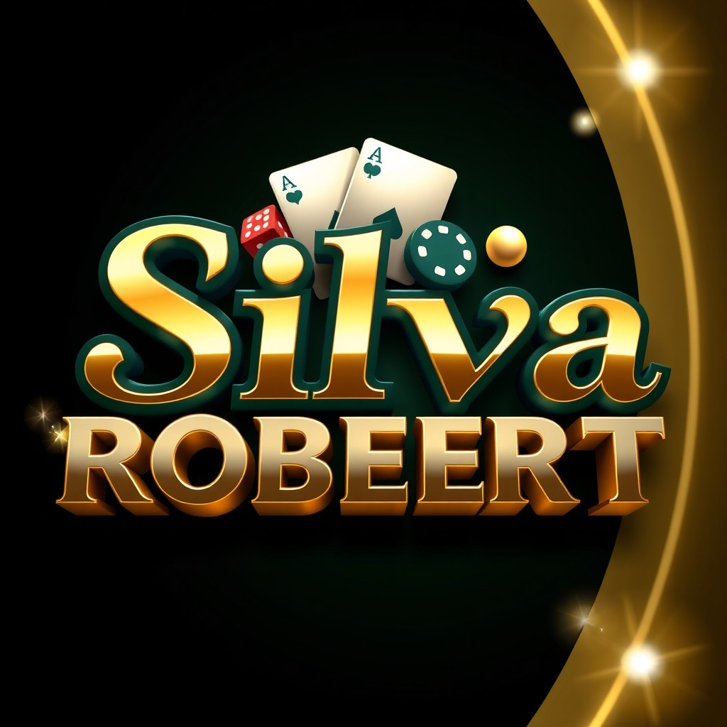 A 3D logo design for a casino named 'Silva Robert', showcasing a sophisticated and modern look