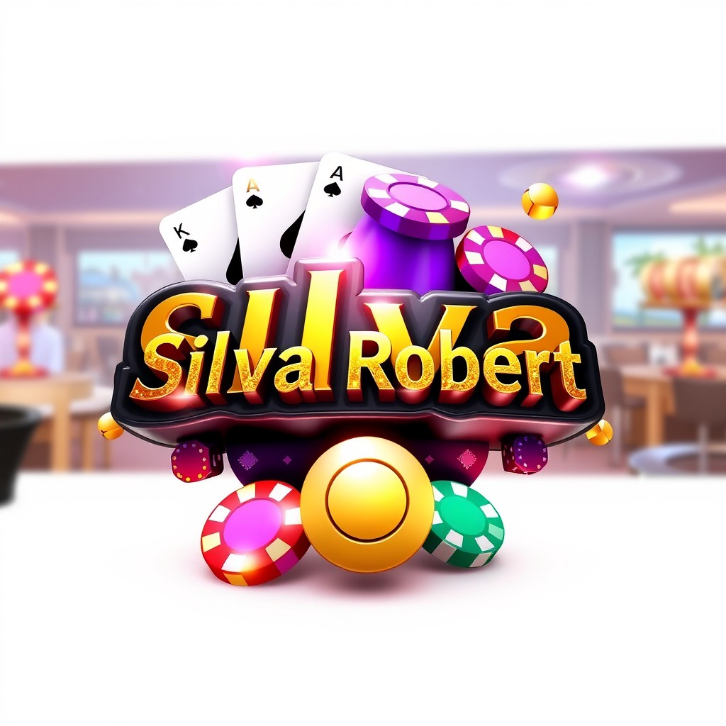 A captivating 3D logo design for a casino named 'Silva Robert'