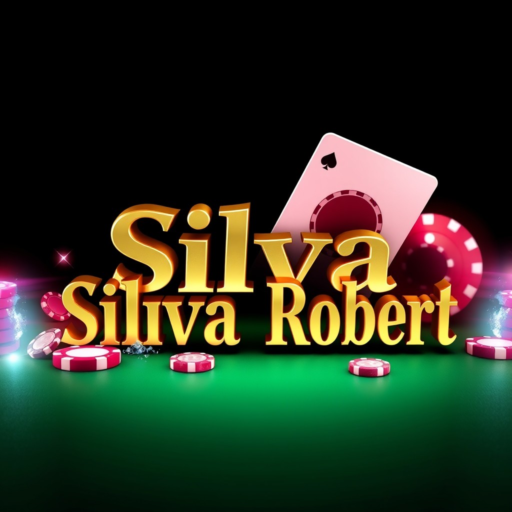 A visually stunning 3D logo design for a casino named 'Silva Robert'