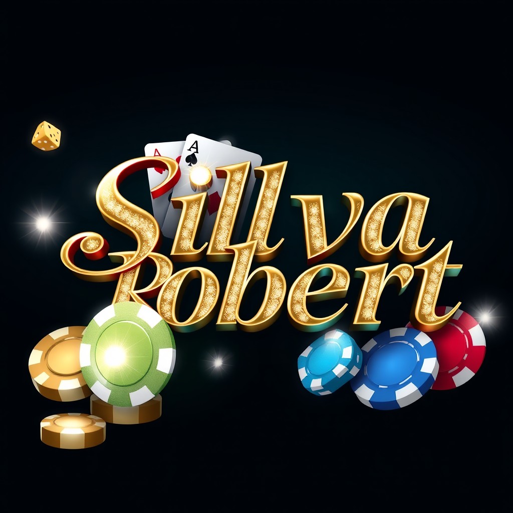 An exquisite 3D logo design for a casino called 'Silva Robert'