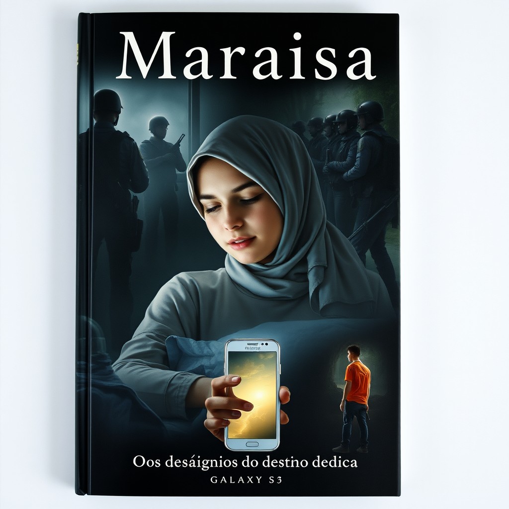 A cinematic and atmospheric book cover featuring five distinct elements crafted in a realistic painting style with deep tones and a slight surreal feel