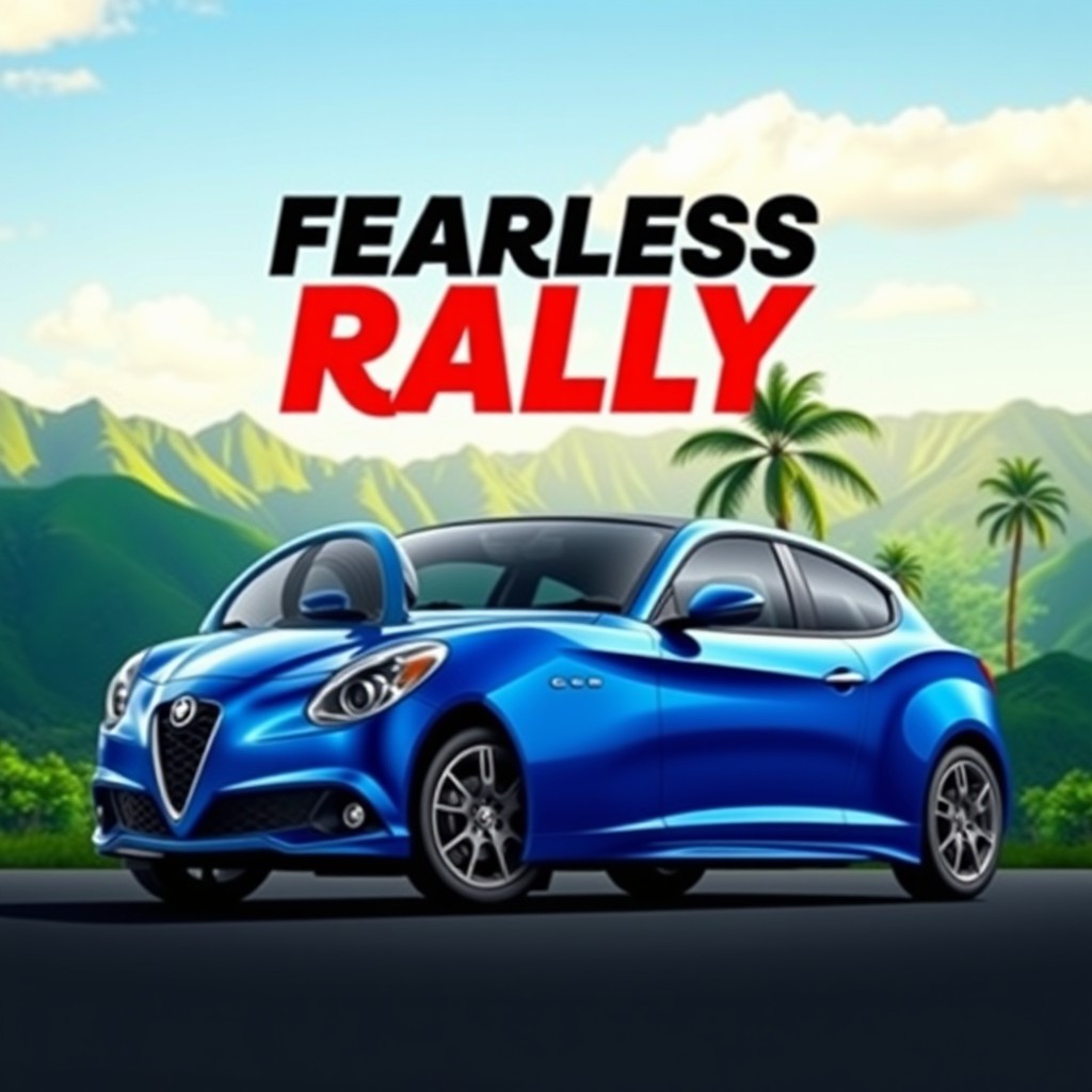 A stunning Alfa Romeo Giulietta in a vibrant blue color, showcasing its sleek lines and sporty design
