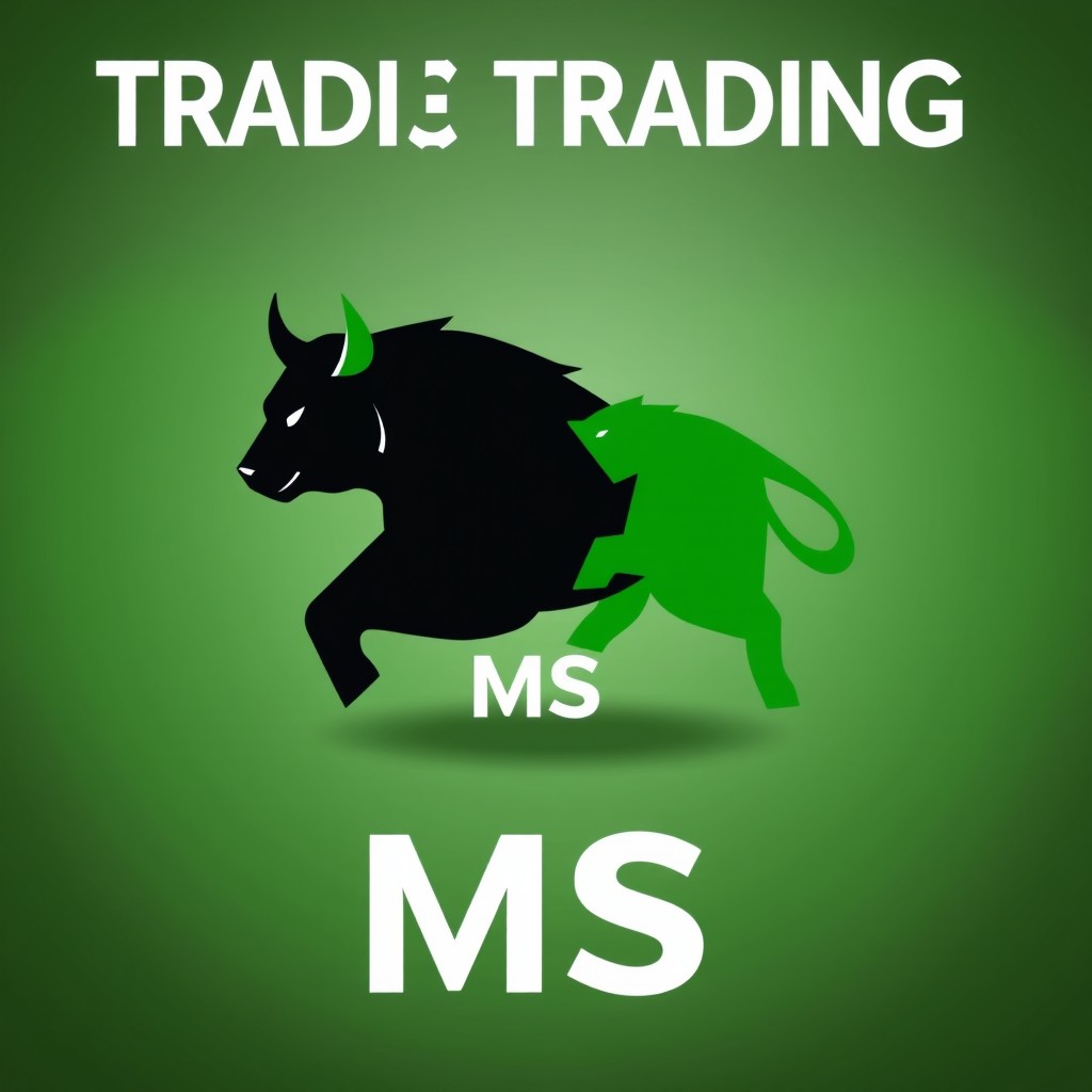 A promotional image for trading featuring a harmonious blend of black and green colors in equal proportions