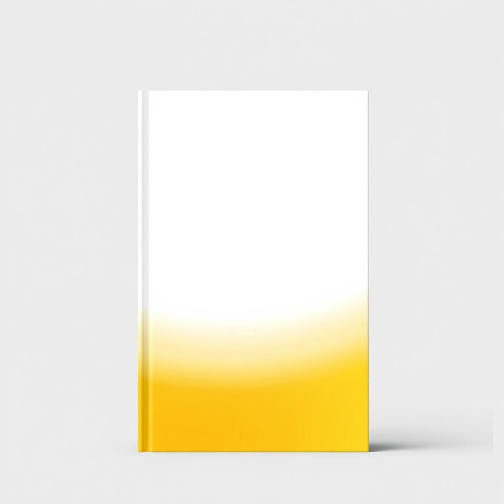 A minimalist book cover design featuring a smooth gradient transitioning from bright white at the top to vibrant yellow at the bottom