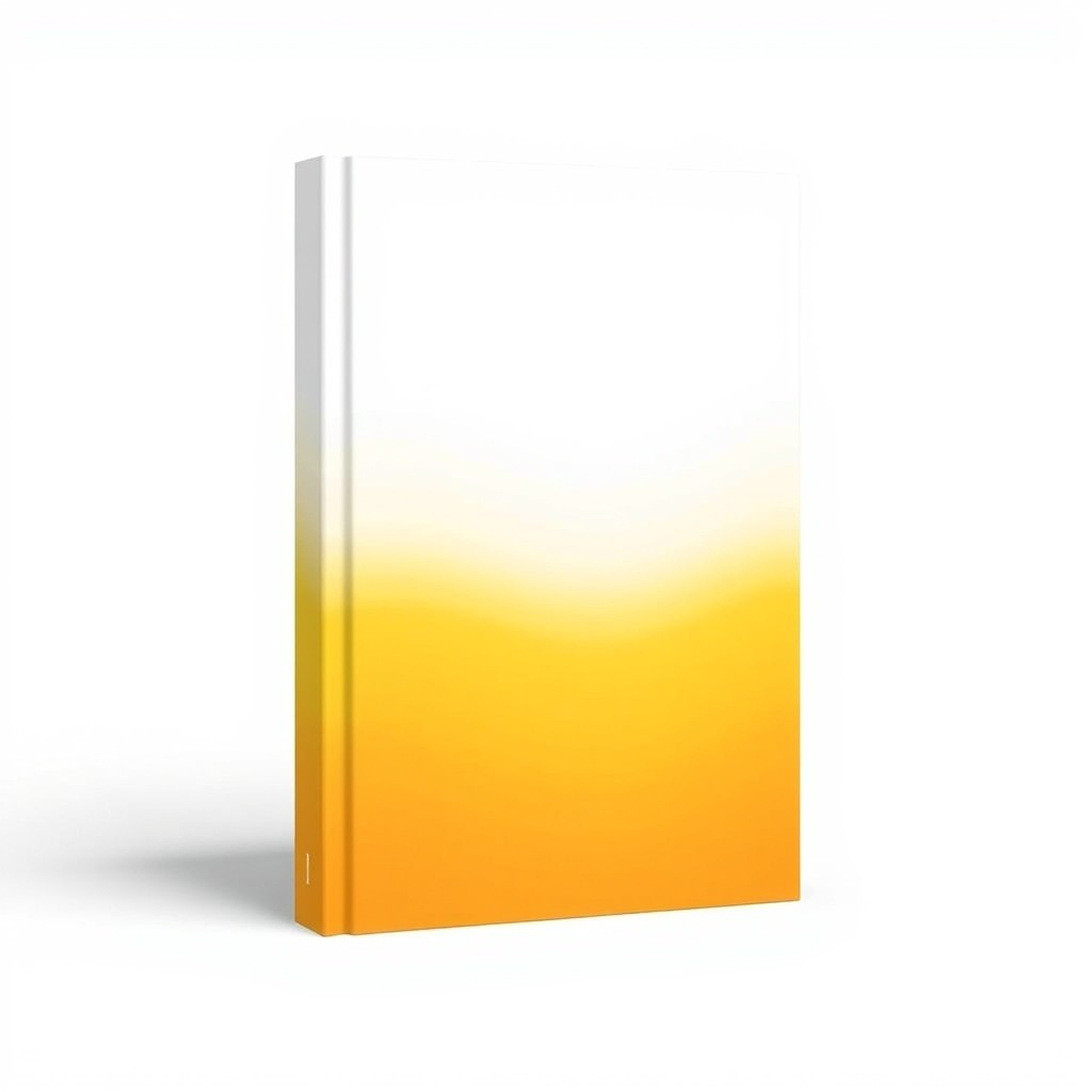 A sleek and modern book cover design featuring a striking gradient that transitions from bright white at the top to vibrant yellow at the bottom, with the gradient occurring prominently down the center of the cover