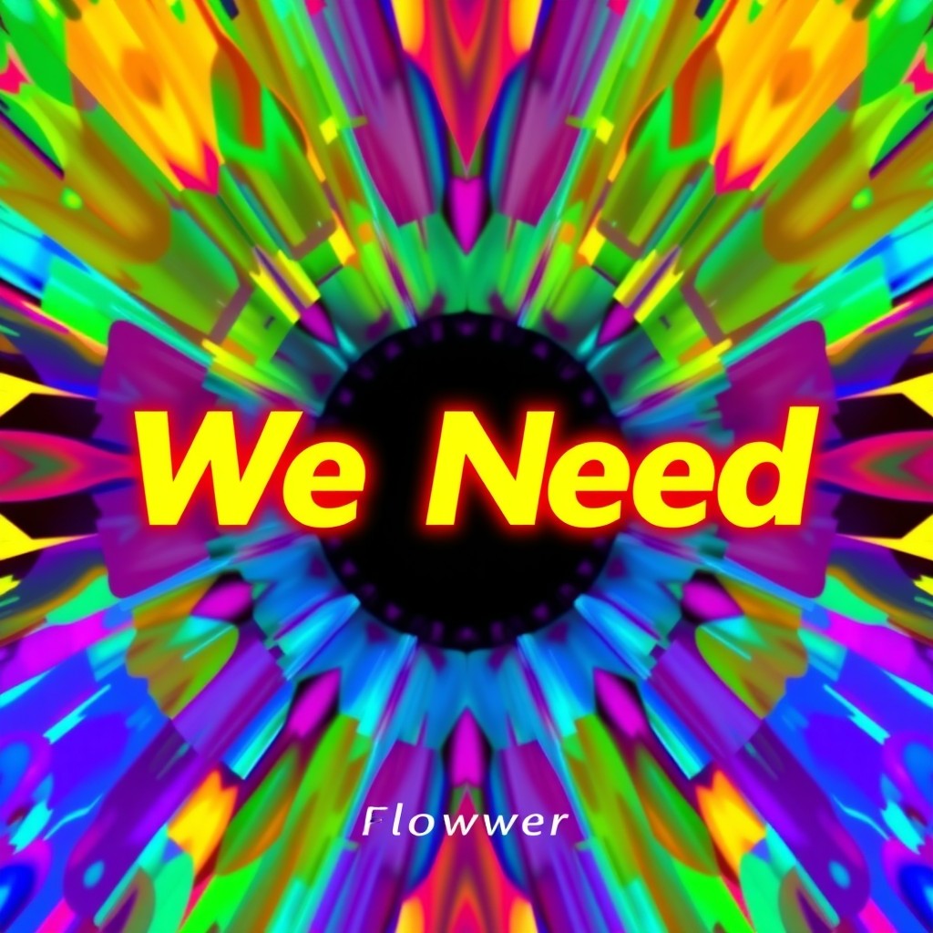 A vibrant and dynamic album cover for an uptempo music track