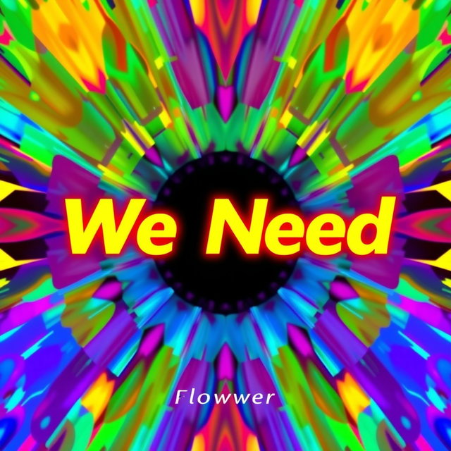 A vibrant and dynamic album cover for an uptempo music track