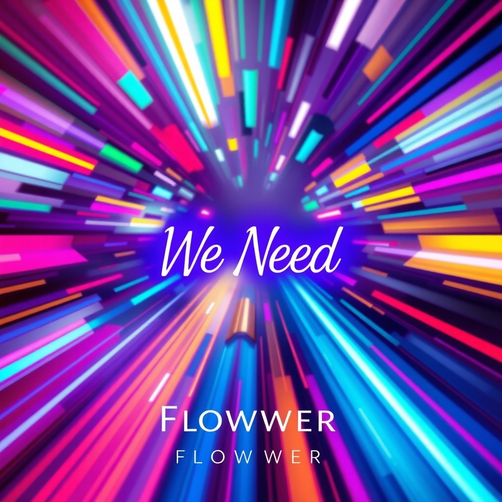 A vibrant and dynamic album cover for an uptempo music track