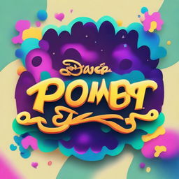 Generate an image of a magical, cartoon-style Disney movie title card with vibrant colors and whimsical fonts.