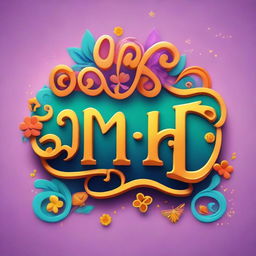 Create an image of a Disney-styled movie title card, embellished with magical, vibrant colors and whimsical fonts. The title should prominently display the name 'Mia'.