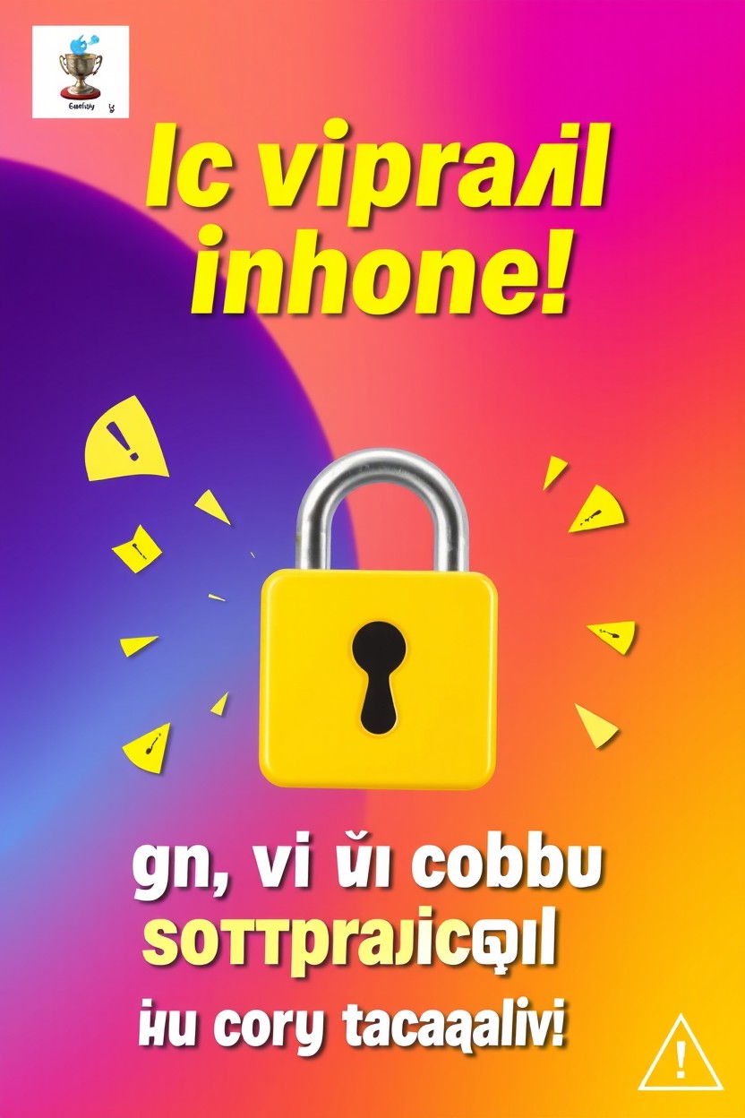 A vibrant promotional poster featuring the text in bold and eye-catching typography: "Ви виграли iPhone!" beneath a striking warning: "ні, ви щойно потрапили в поле зору шахраїв