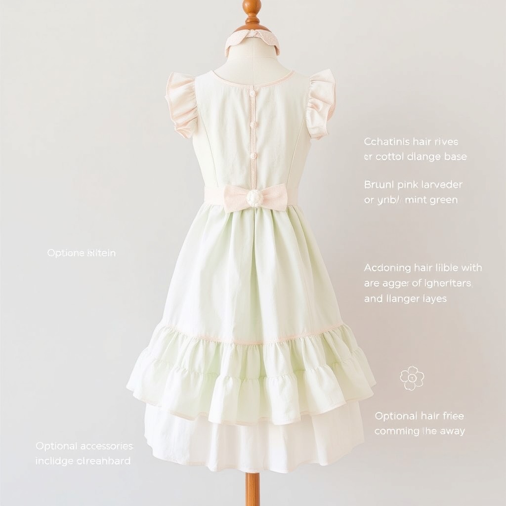 A beautifully designed A-line knee-length dress named "Petal Breeze" made from a lightweight cotton-linen blend, perfect for comfort and breathability