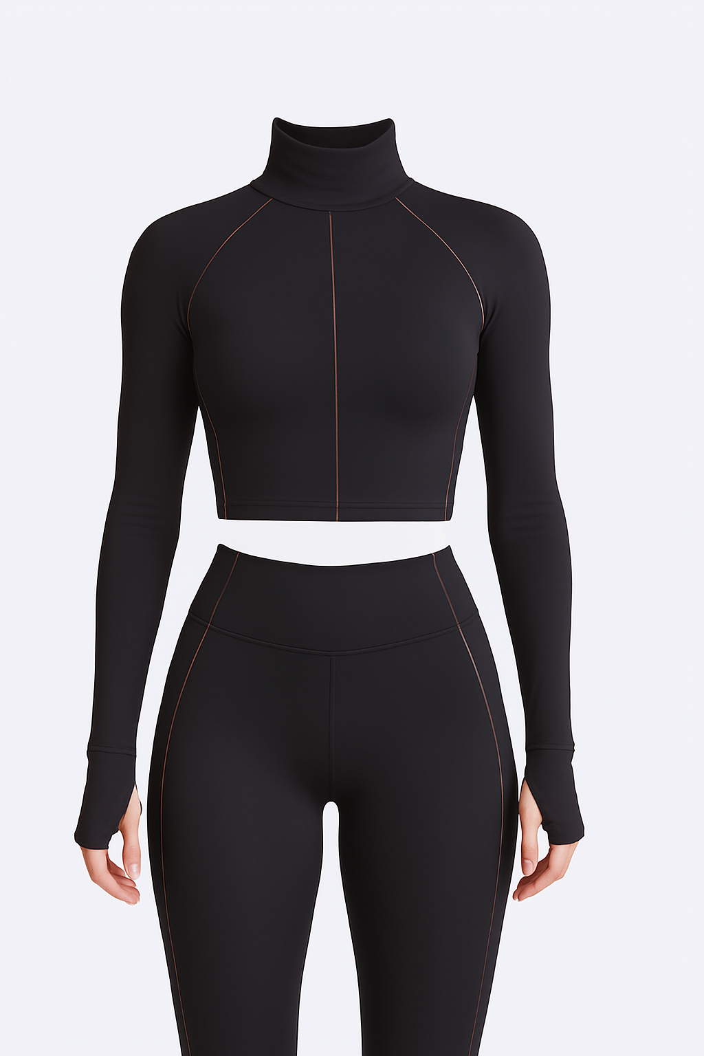 Draw the same set without human parts and make it fully visible the sleeves and the whole leggings
