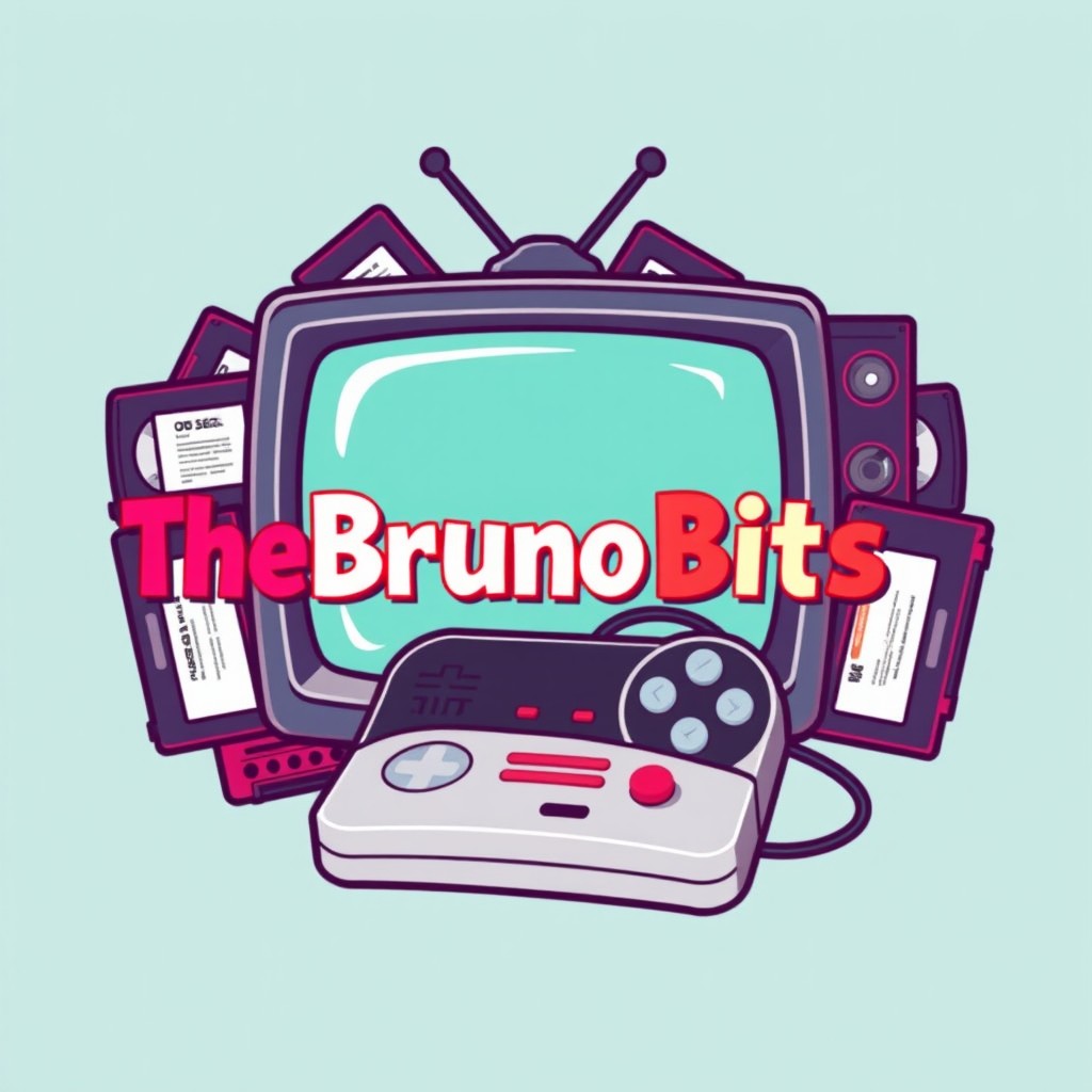 A logo design for a YouTube channel named 'TheBrunoBits'