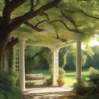 In the novel, the protagonist found solace under the shade of the arbor, where he would spend hours reading his favorite books.