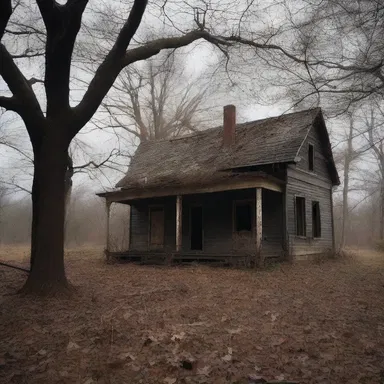 The old abandoned house was surrounded by a dark and ominous arbor, making it a perfect setting for a spine-chilling horror movie.