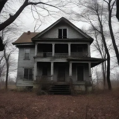 The old abandoned house was surrounded by a dark and ominous arbor, making it a perfect setting for a spine-chilling horror movie.