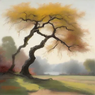 The painter skillfully depicted the arbor with delicate brushstrokes, capturing its graceful branches and swaying leaves.