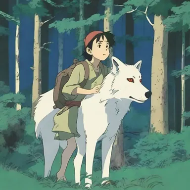 In the arborary world of Studio Ghibli's 'Princess Mononoke,' the protagonist Ashitaka embarks on a quest to find a cure for a deadly curse.
