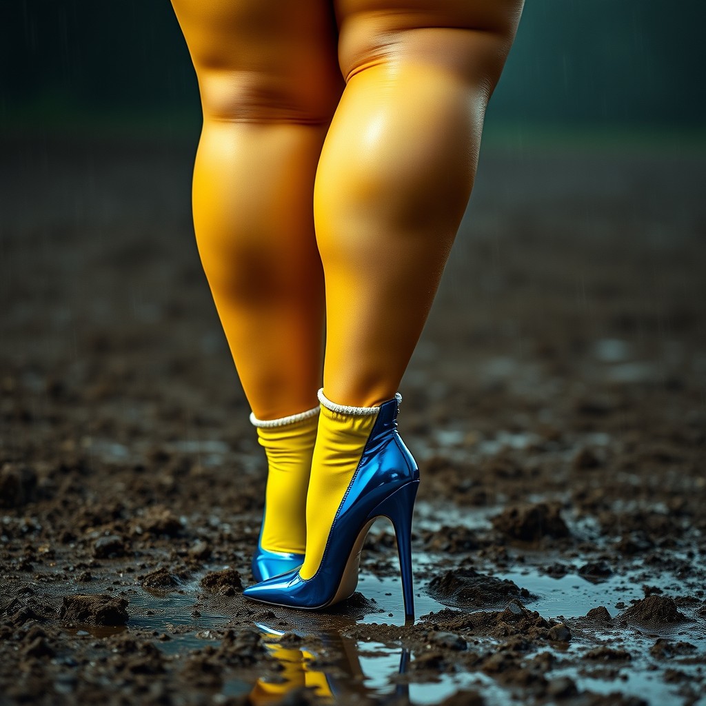 A full-figured, dominant woman weighing 150 kg and standing 180 cm tall, exuding confidence and power