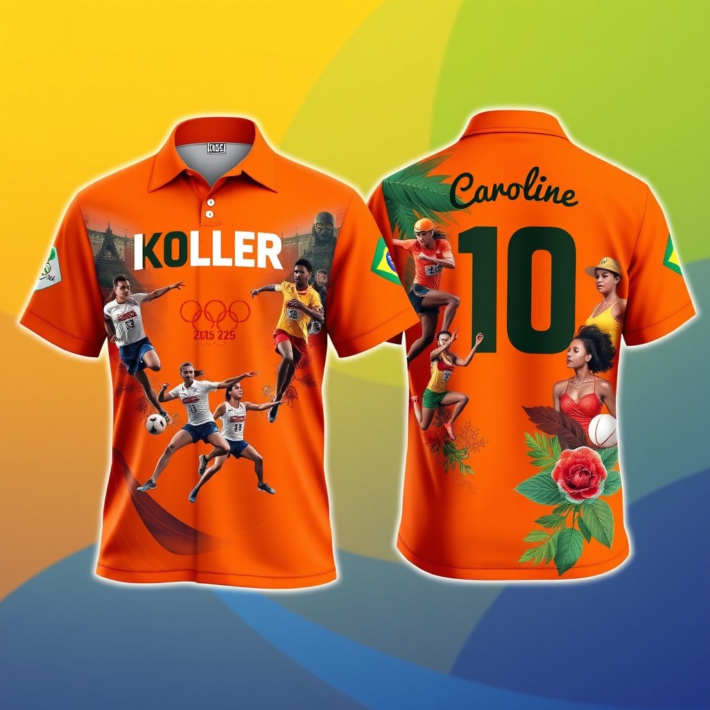 Two matching shirts, one with the front design and the other showcasing the back