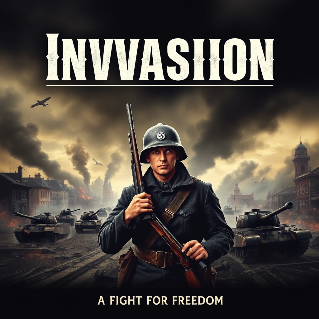 A dramatic movie poster depicting the Nazi invasion of Poland in World War II