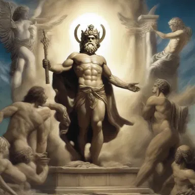 According to Greek mythology, the archaean gods emerged from the chaos at the beginning of time and ruled the universe before the Titans.