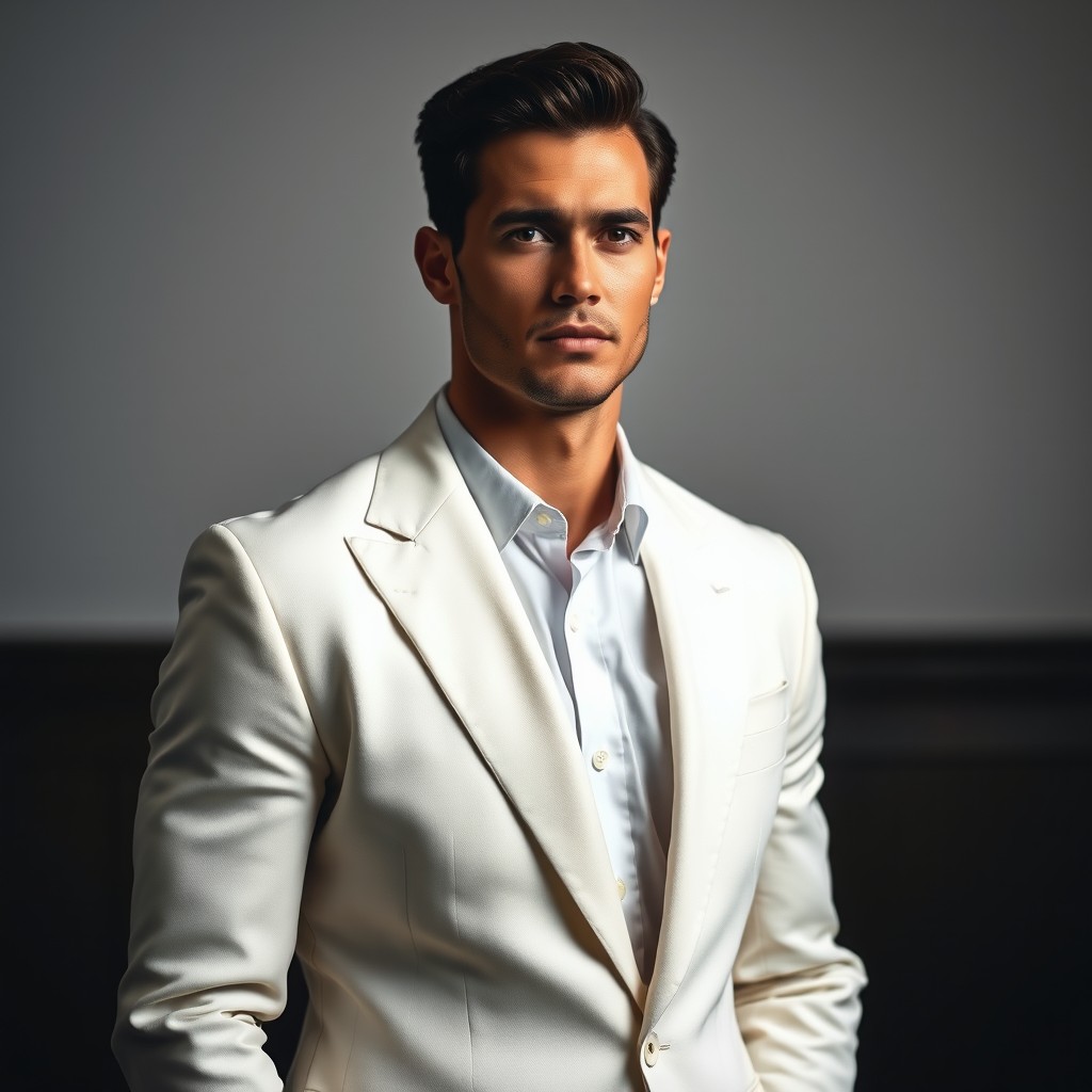 Elegant Confidence: A Stylish Twist on the Classic White Suit