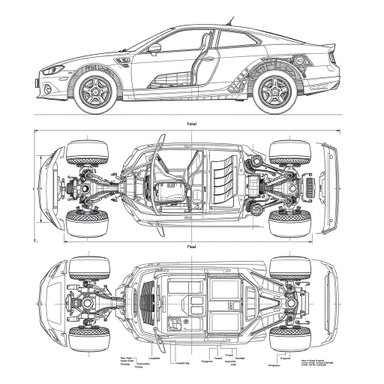 Comprehensive Technical Drawings for Automotive Engineering | Idyllic