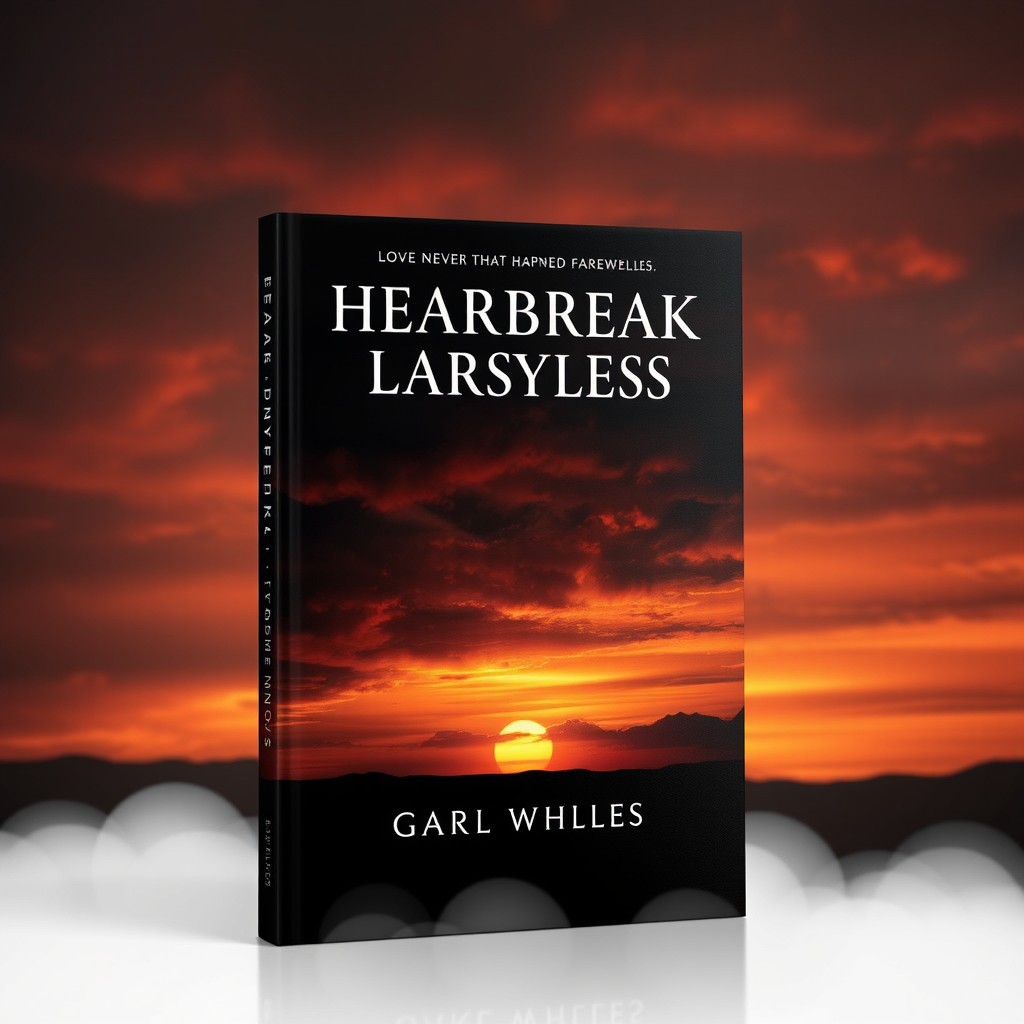 A captivating book cover design for a story about heartbreak, sadness, love that never happened, and farewells
