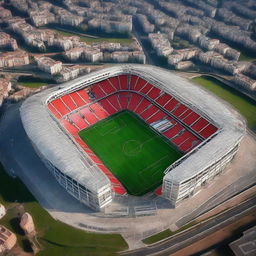 A classic designed football stadium with a seating capacity of 40,000