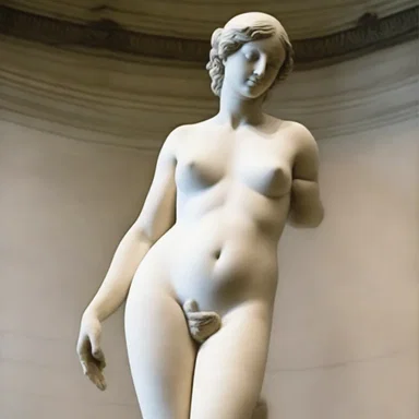 The artist used the Venus de Milo as an archetype for his sculpture.