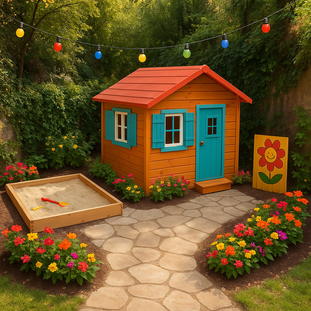 Tidy the space realistic way create a wooden cabana for kids