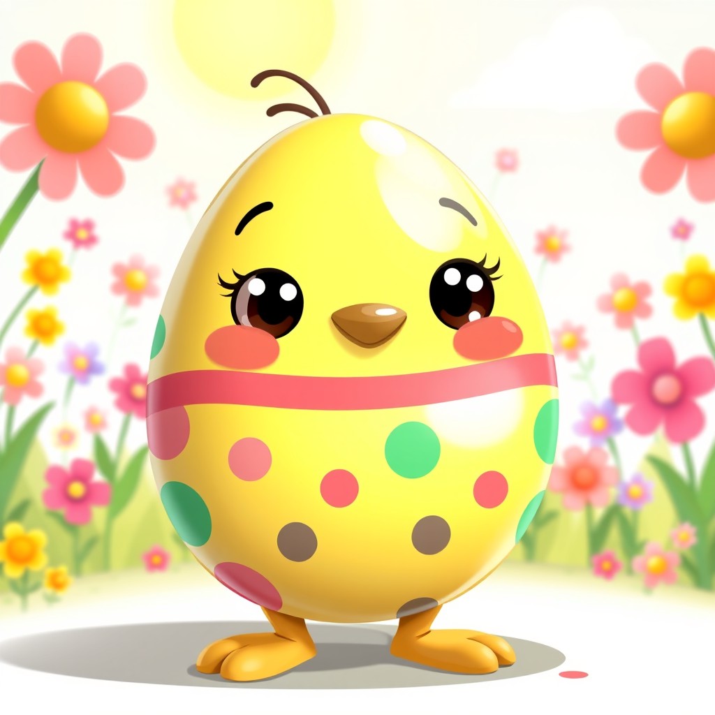 A whimsical and humorous character design of 'Eggward', an egg-shaped creature with cartoonish features