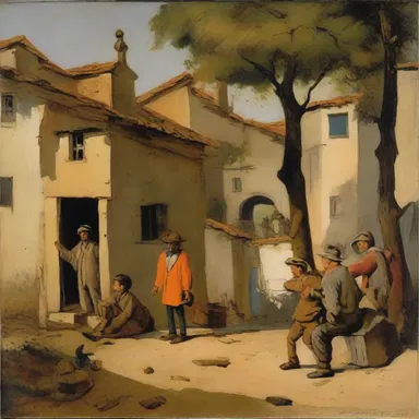 The artist's archness was evident in his painting, where he ingeniously employed playful and mischievous elements throughout the composition.