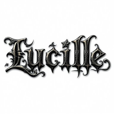 Elaborate Gothic Typography: Explore 'Lucille' in Intricate Design