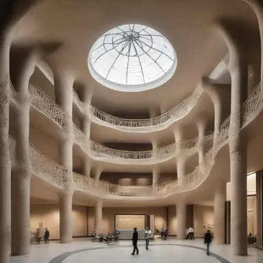 The architect drew inspiration from the archosaurian fossils and incorporated their skeletal structure into the design of the building.